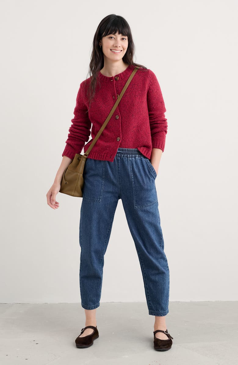 Seasalt Cornwall Dawson Pick Merino Wool Blend Cardigan, Alternate, color, Dahlia