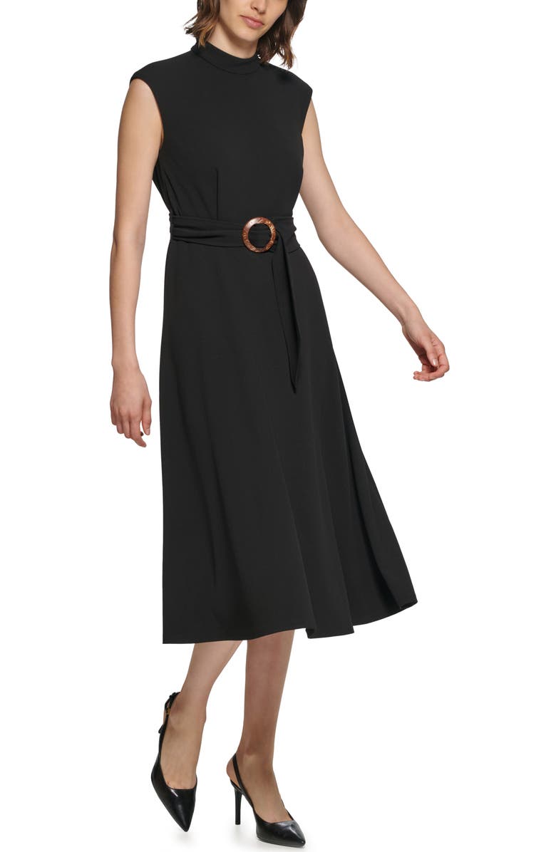 Calvin Klein Sleeveless Scuba Crepe Midi Dress, Alternate, color, 