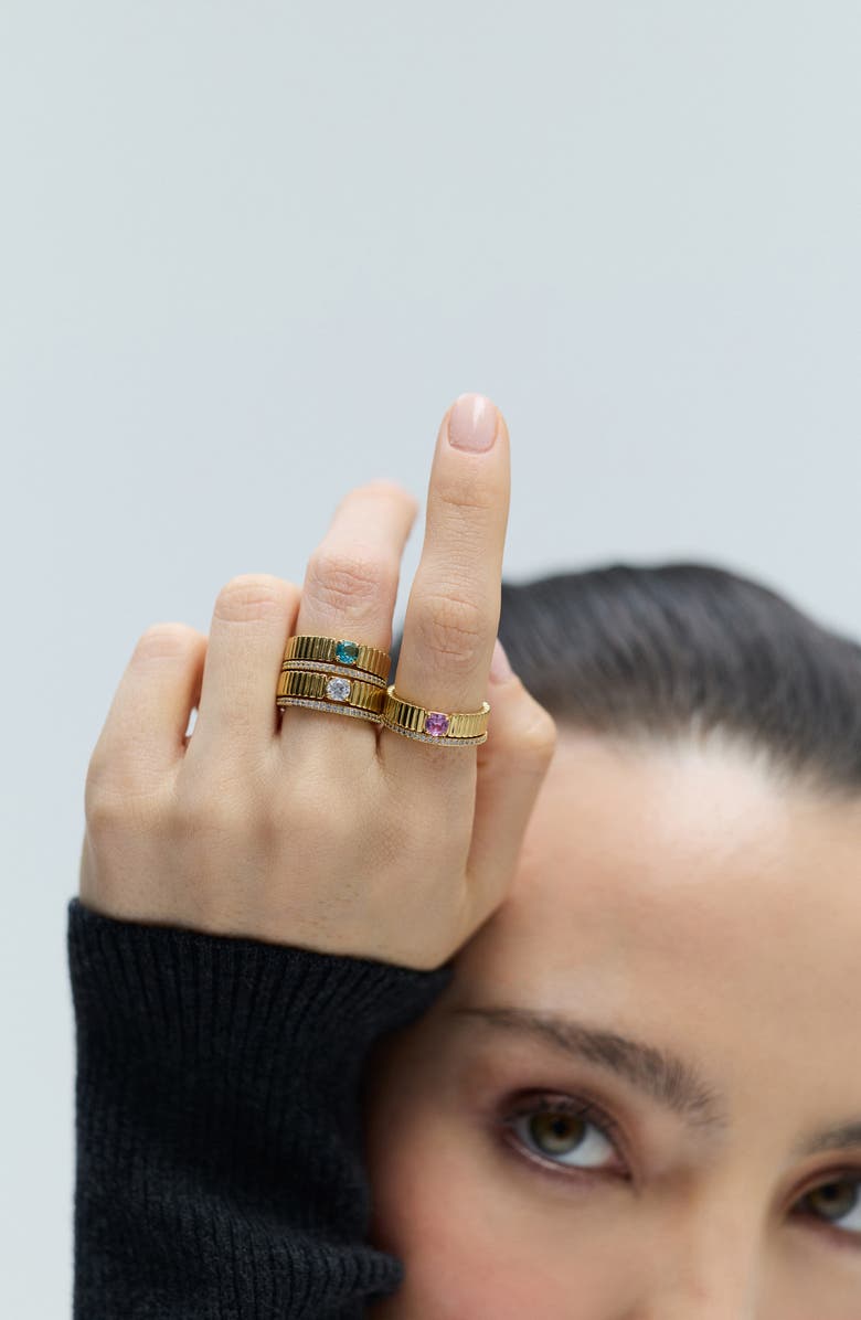 Nadri Delancey Set of 2 Rings, Alternate, color, Gold