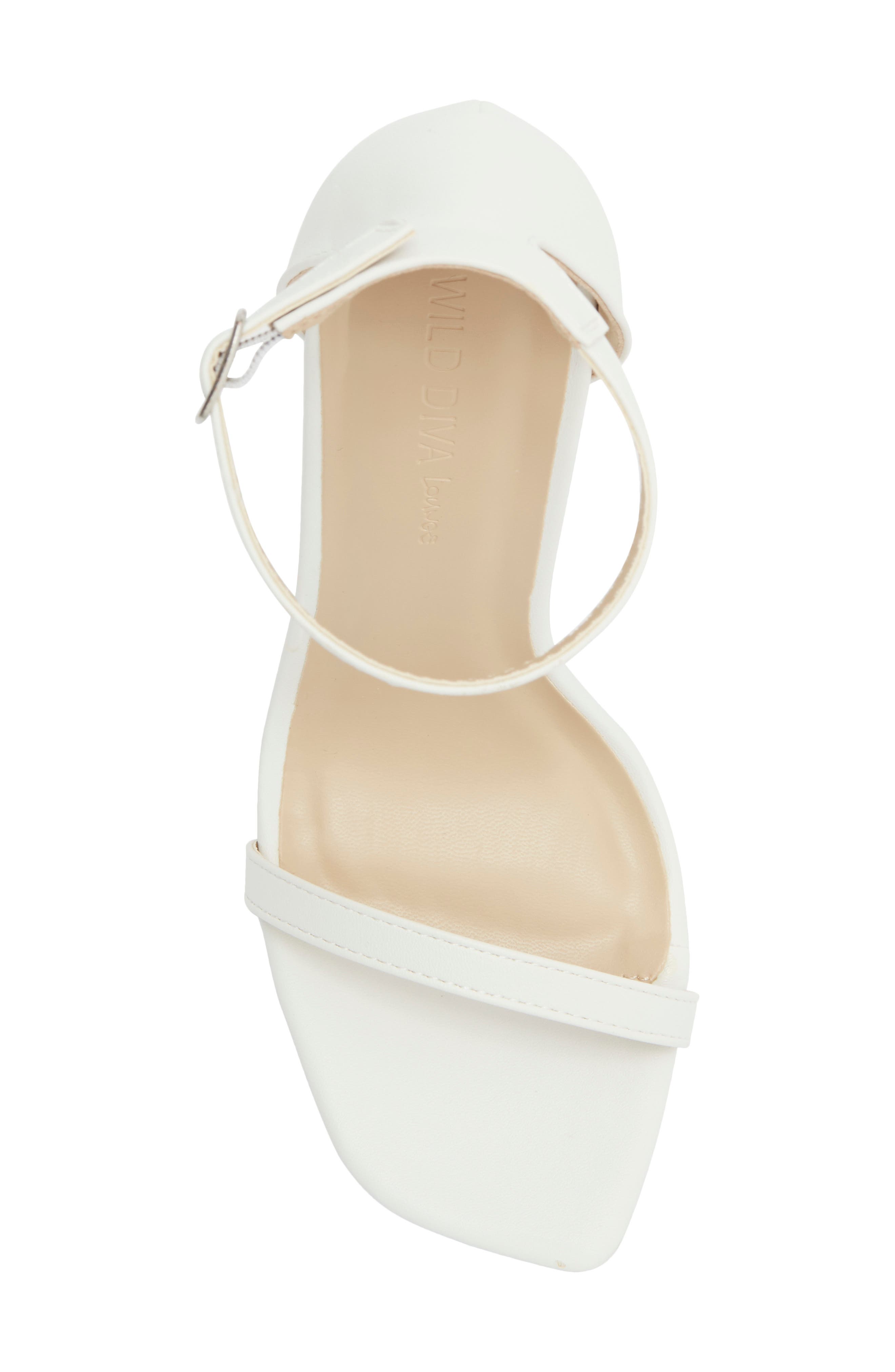 Lunna Ankle Strap Sandal, Alternate, color, WHITE