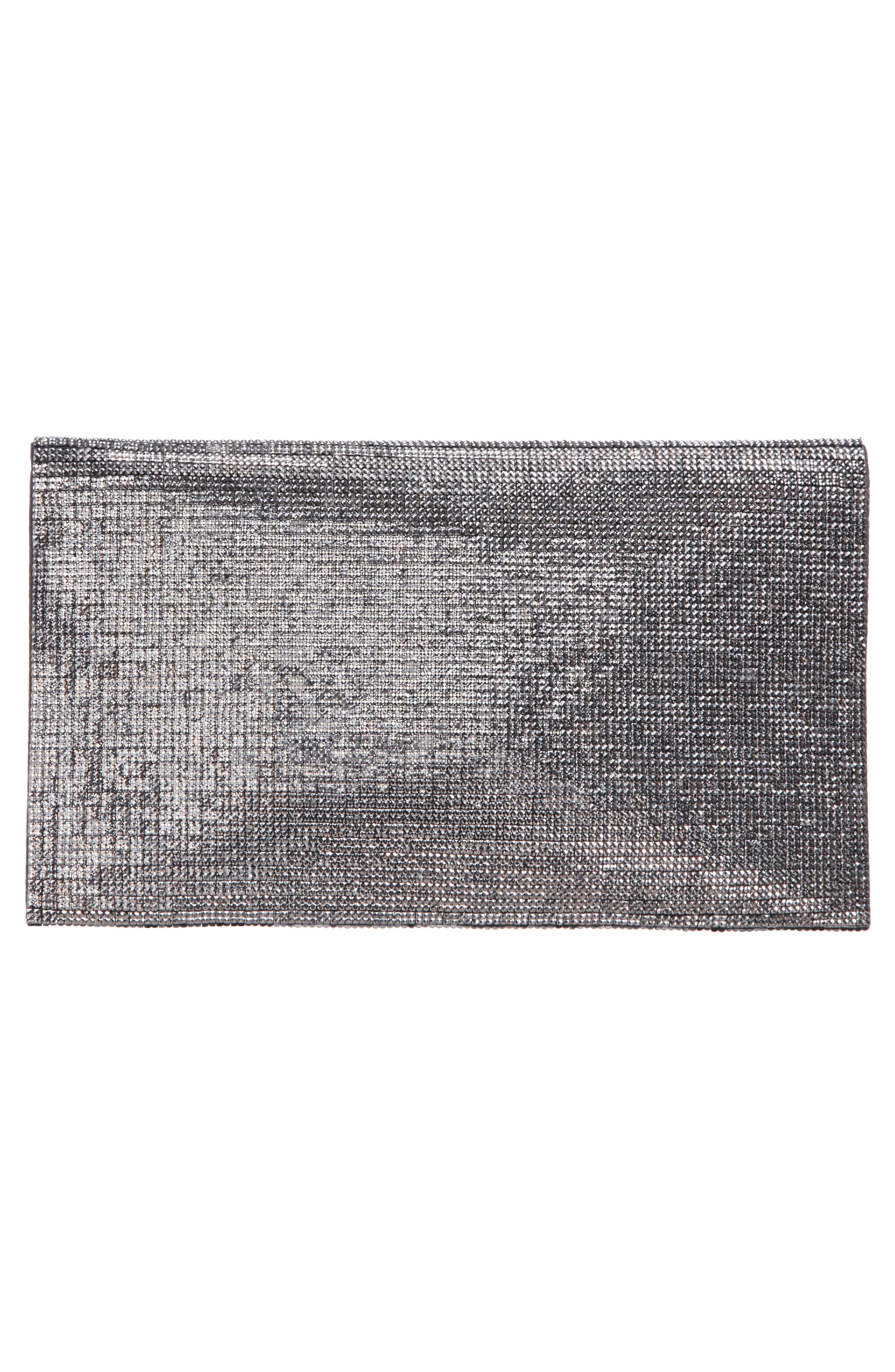 Crystal Clutch, Alternate, color, GUNMETAL