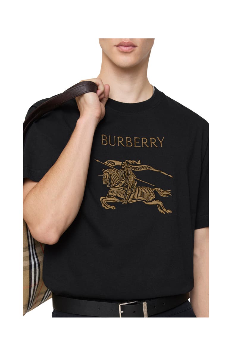 Burberry EKD Cotton T-shirt, Alternate, color, Black