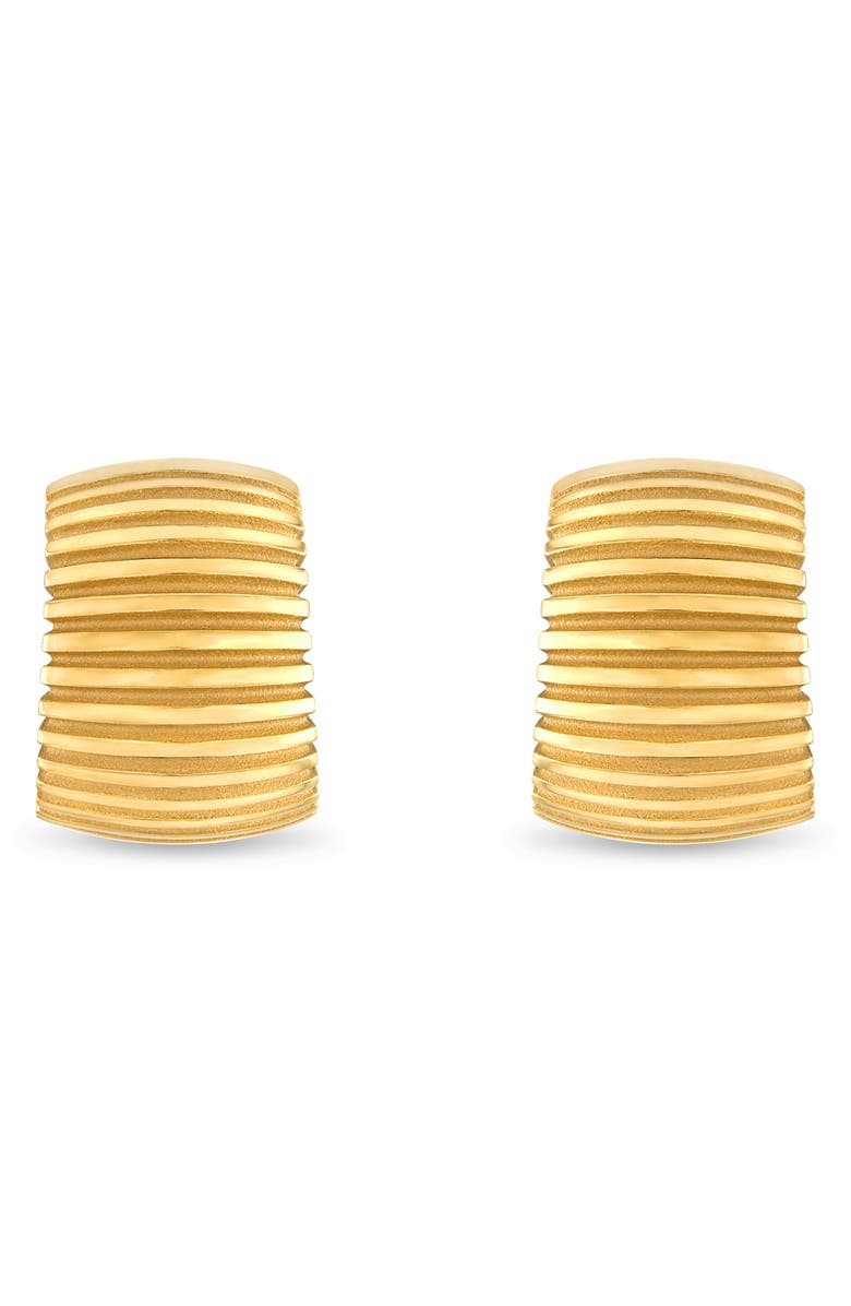 Pamela Zamore Isla Wide Hoop Earrings, Alternate, color, Yellow Gold
