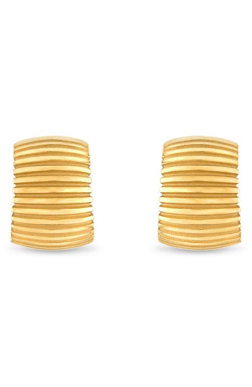 Pamela Zamore Isla Wide Hoop Earrings In Gold