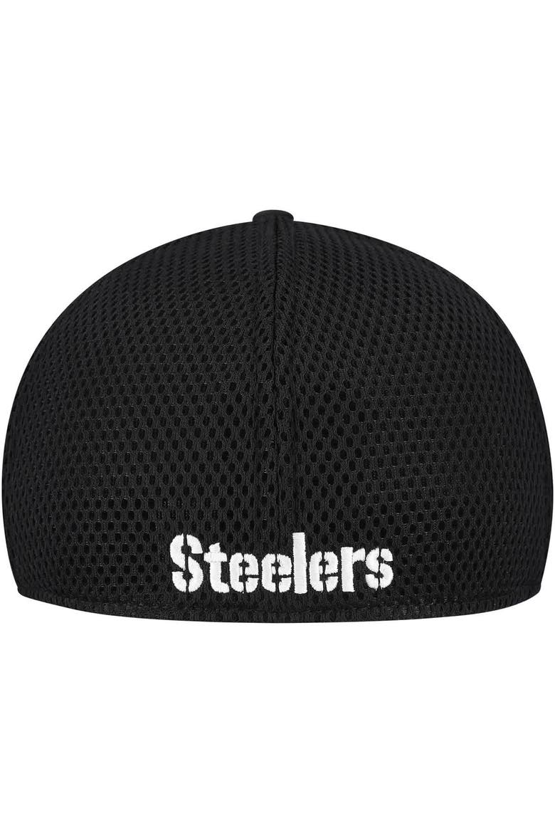 Men's New Era Black Pittsburgh Steelers Main Neo 39THIRTY Flex Hat, Alternate, color, Black