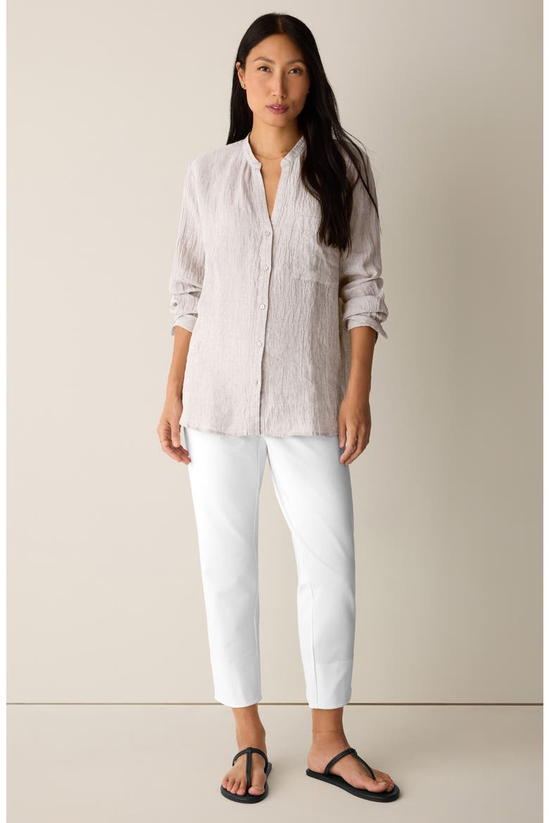 Slit Back Slim Crop Pants, Alternate, color, WHITE