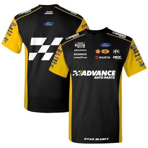 Men's Team Penske  White Ryan Blaney Advanced Auto Parts Uniform T-Shirt