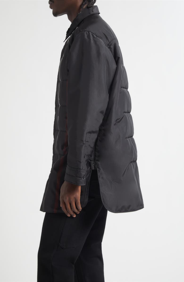 Yohji Yamamoto Tobacco Print Double Layer Padded Jacket, Alternate, color, Black