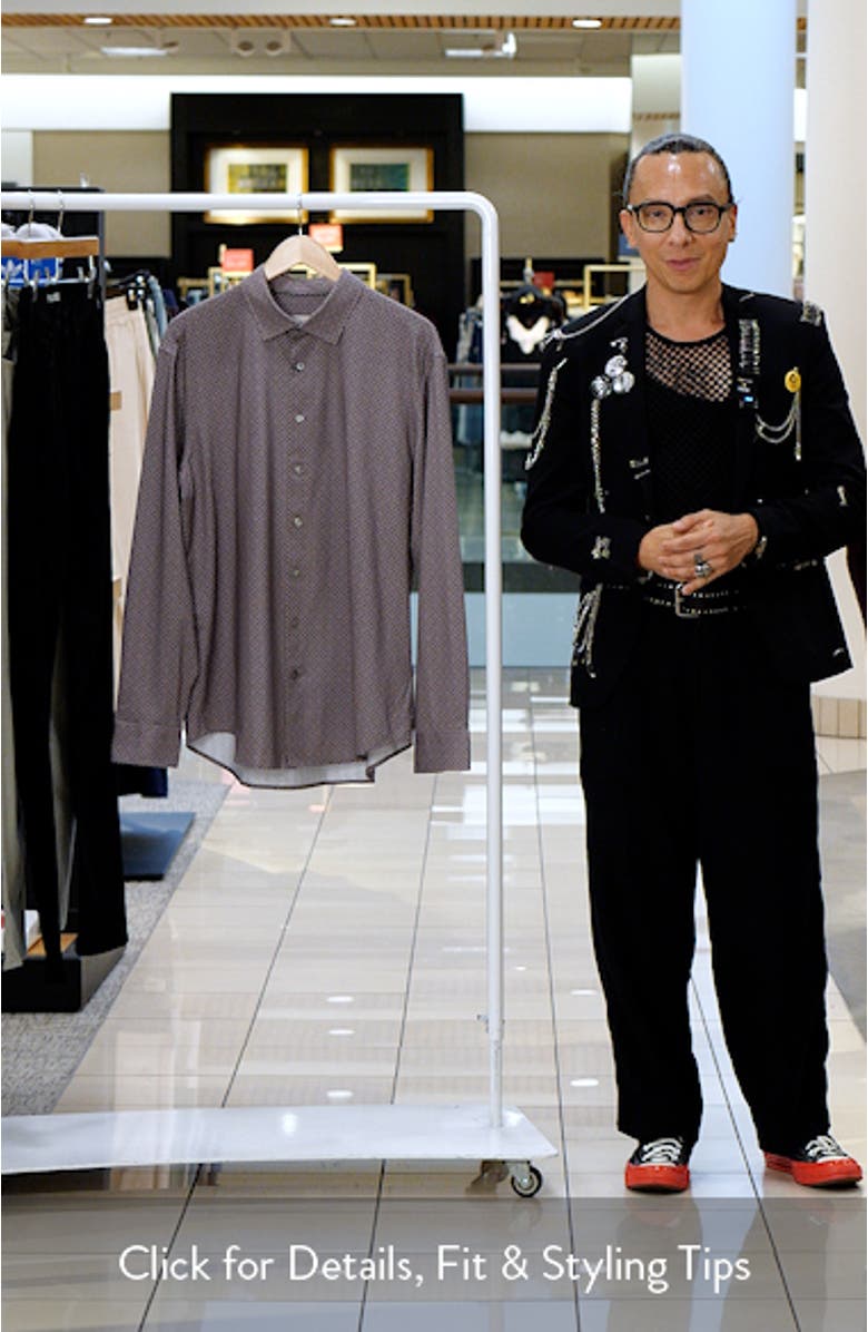 James OoohCotton<sup>®</sup> Geo Print Button-Up Shirt, sales video thumbnail