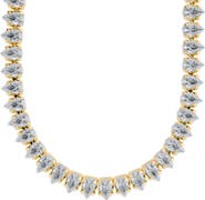Sterling Forever Pear Cut Tennis Necklace