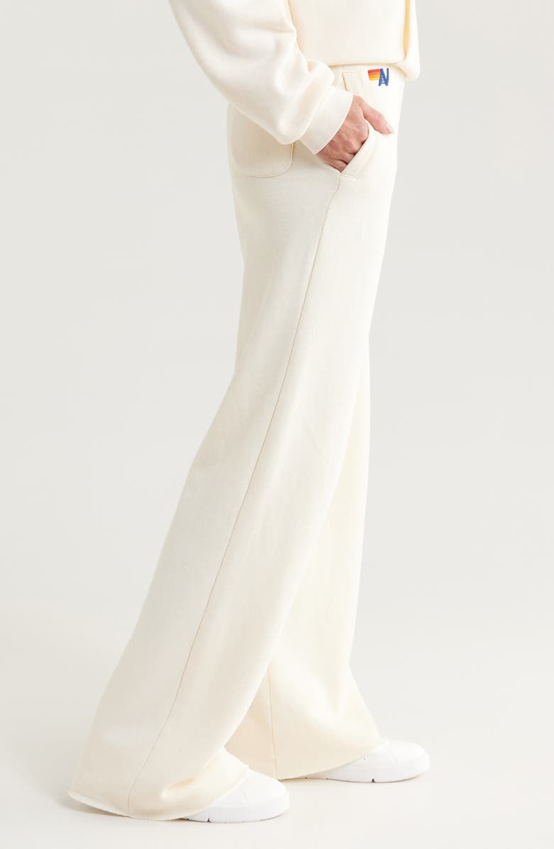 Aviator Nation Wide Leg Pocket Sweatpants, Alternate, color, Vintage White