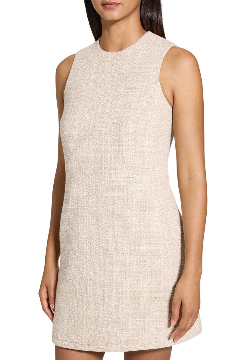 Theory Sleeveless Tweed A-Line Dress, Alternate, color, Taupe Multi