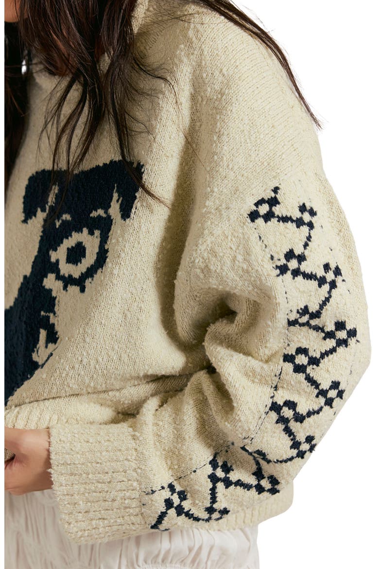 Story Book Cotton Blend Sweater, Alternate, color, TEA COMBO