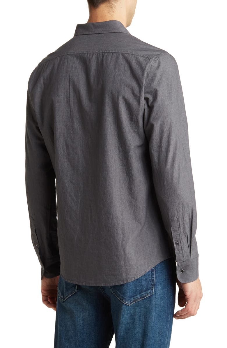 FLAG AND ANTHEM Cullman Double Pocket Slub Cotton Button-Up Shirt, Alternate, color, 