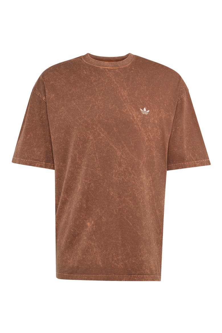 Trefoil Essentials Washed Loose Cotton T-Shirt, Alternate, color, PRELOVED BROWN