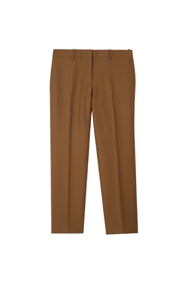 Burberry Wool Mohair Tailored Trousers, Alternate, color, Hazelnut Brown