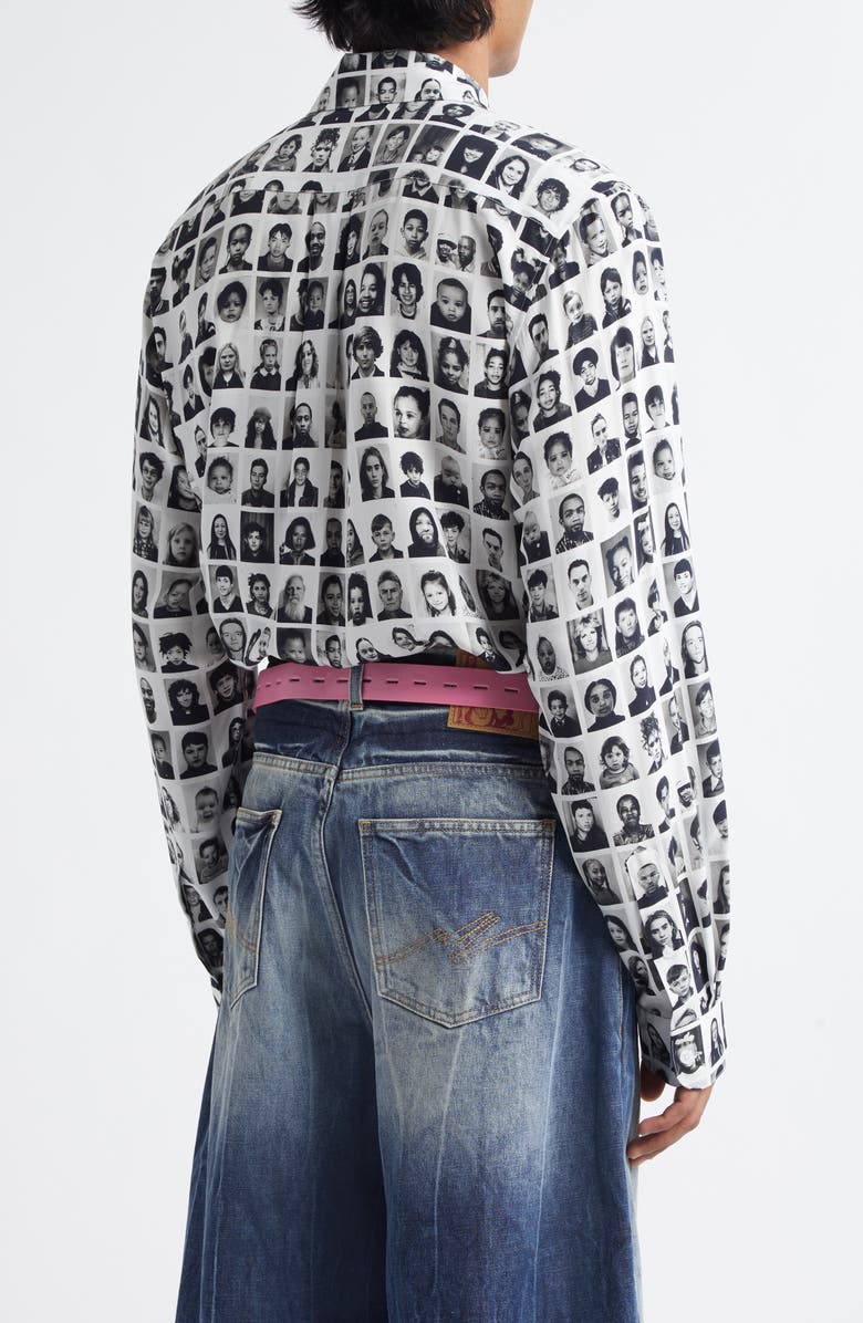 Martine Rose Classic Photo Print Button-Up Shirt, Alternate, color, 