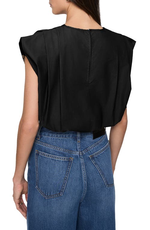 Rebecca Minkoff Holly Pleated Poplin Crop Top