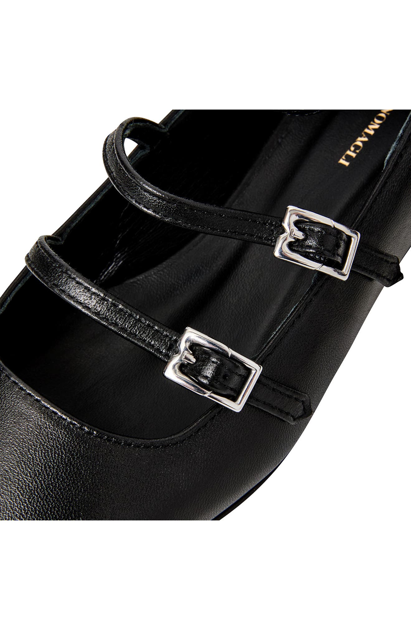 Bruno Magli Petra Ankle Strap Mary Jane Flat, Alternate, color, Black