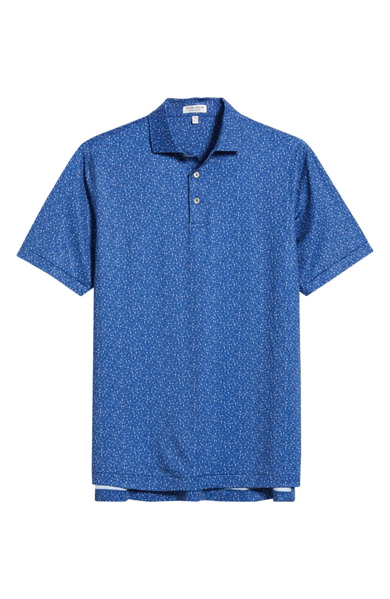 Peter Millar Outlaw Southwest Print Performance Jersey Polo, Alternate, color, Sport Navy