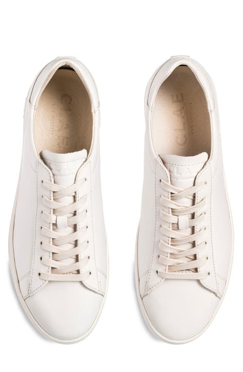 Clae Bradley Leather Sneaker In White