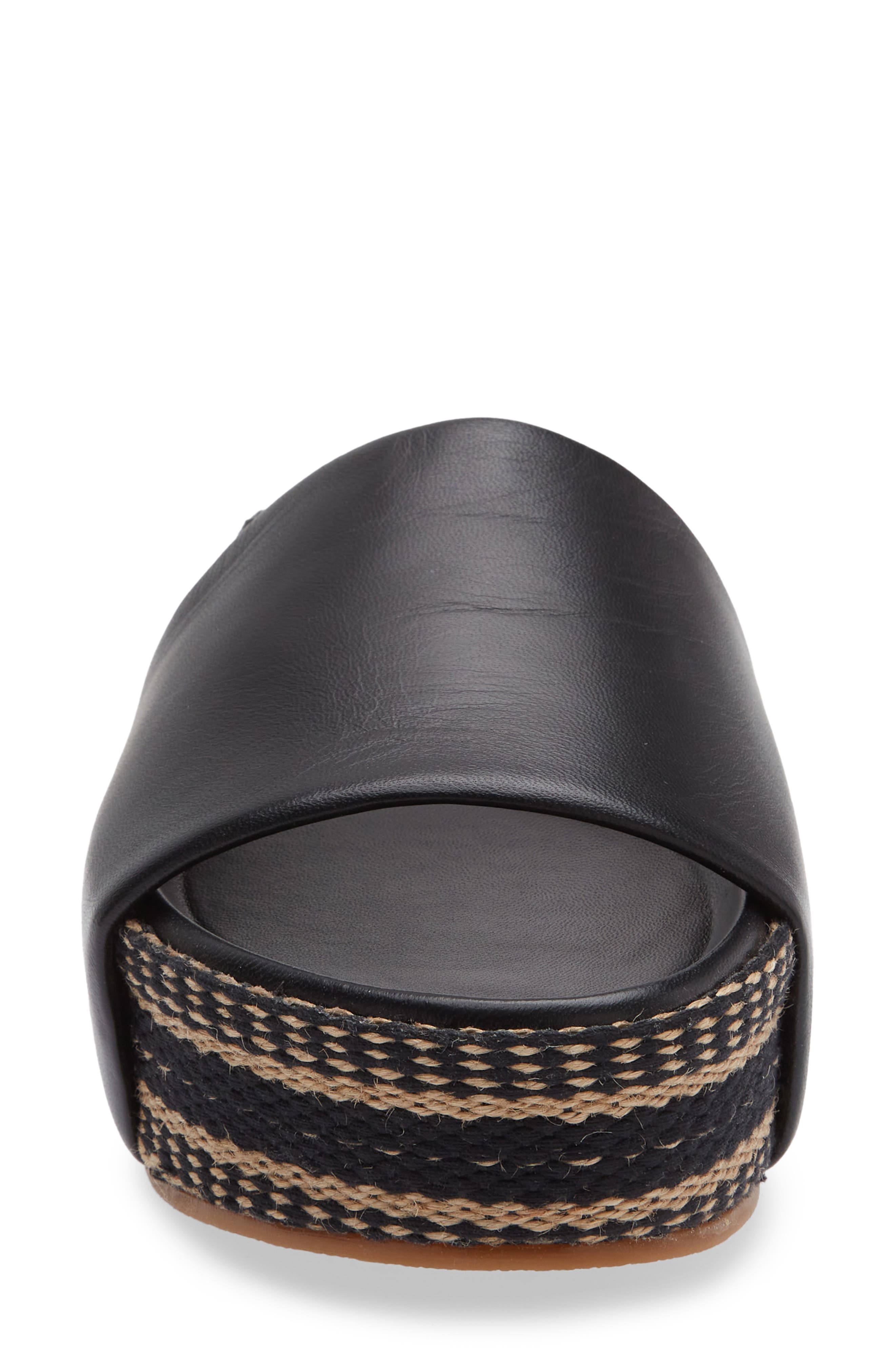 Albatross Platform Sandal, Alternate, color, BLACK