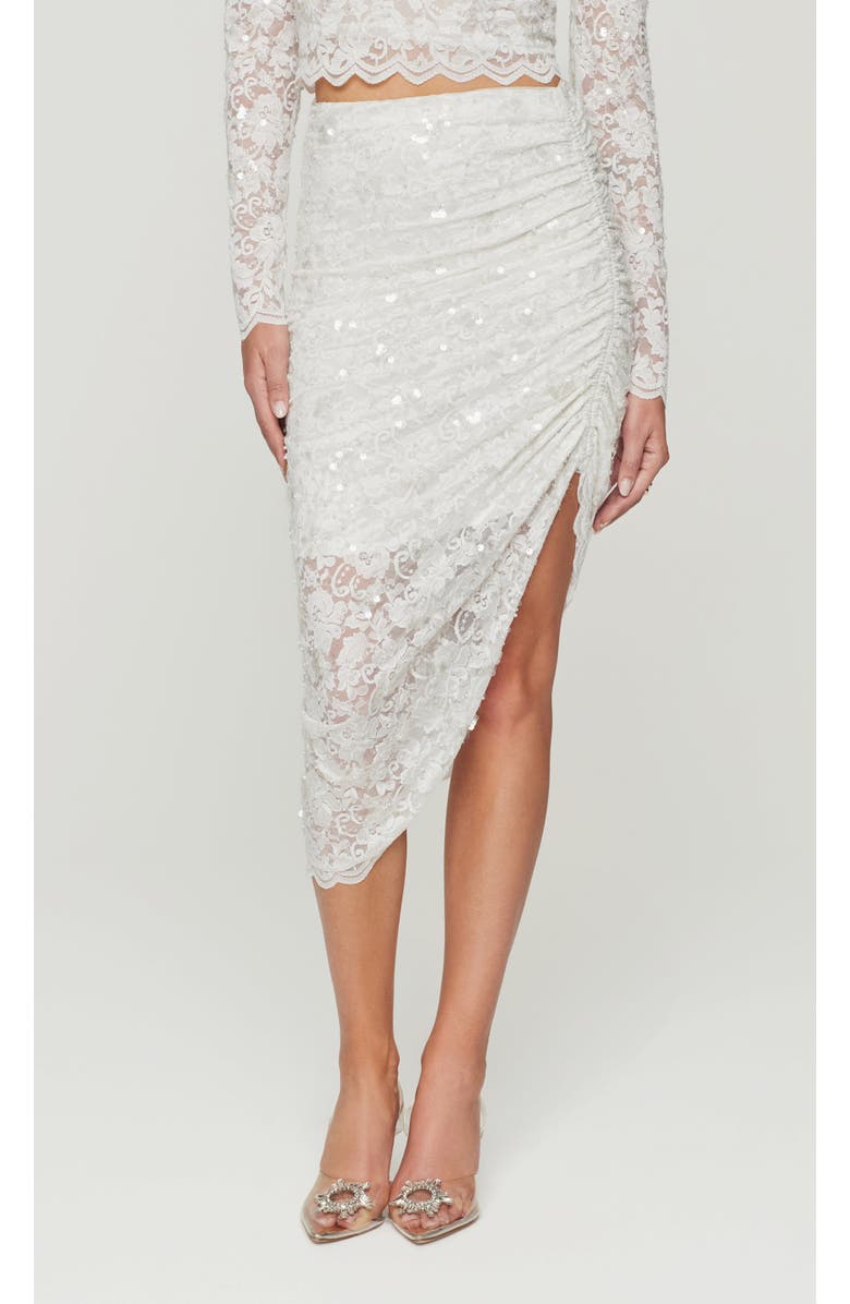 Generation Love Nellia Sequin Lace Skirt, Alternate, color, White