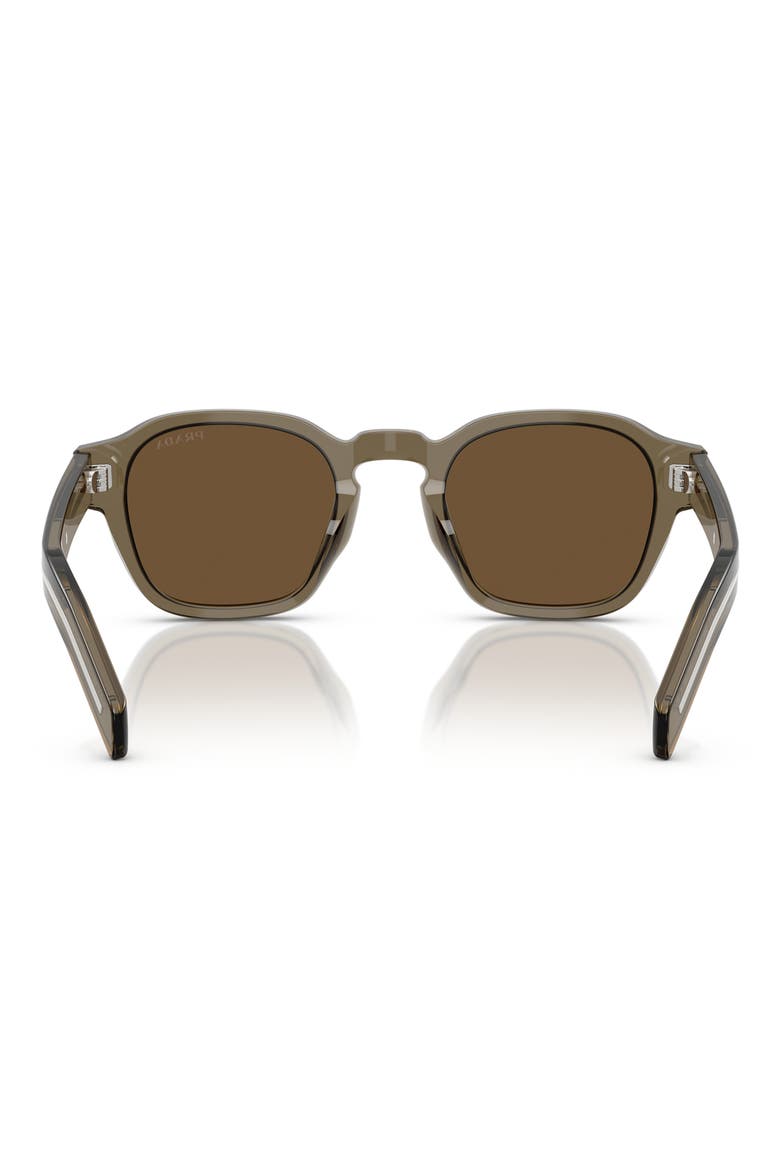 49mm Round Phantos Sunglasses, Alternate, color, DARK BROWN