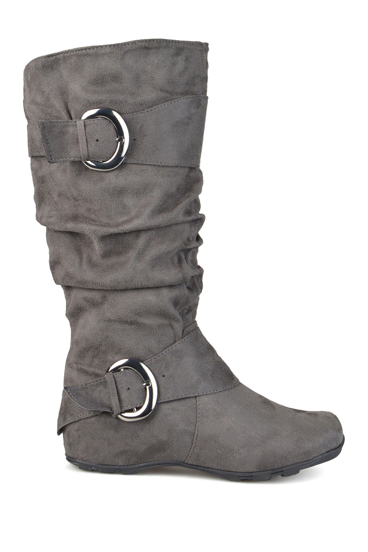 Journee Collection JOURNEE Jester Extra Wide Calf Side Buckle Tall Boot, Alternate, color, Grey