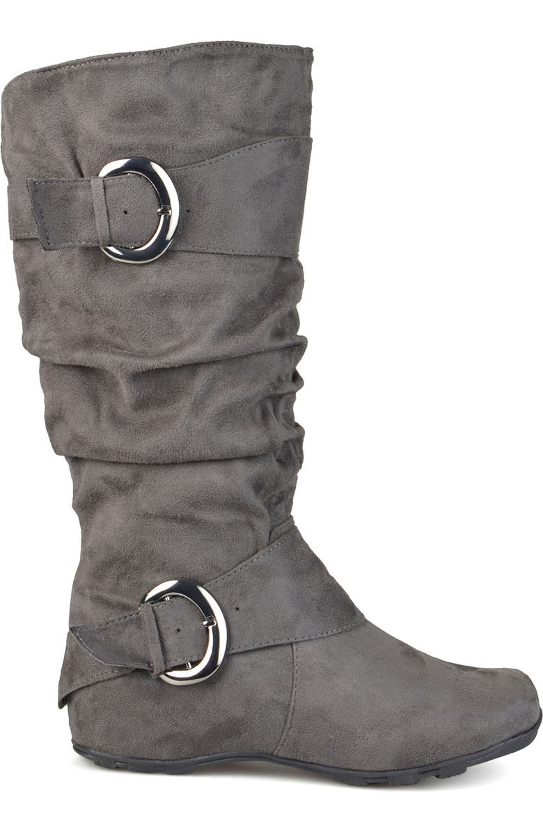Journee Collection JOURNEE Jester Extra Wide Calf Side Buckle Tall Boot, Alternate, color, Grey