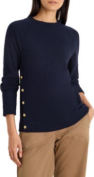 NIC+ZOE Side Button Waffle Sweater