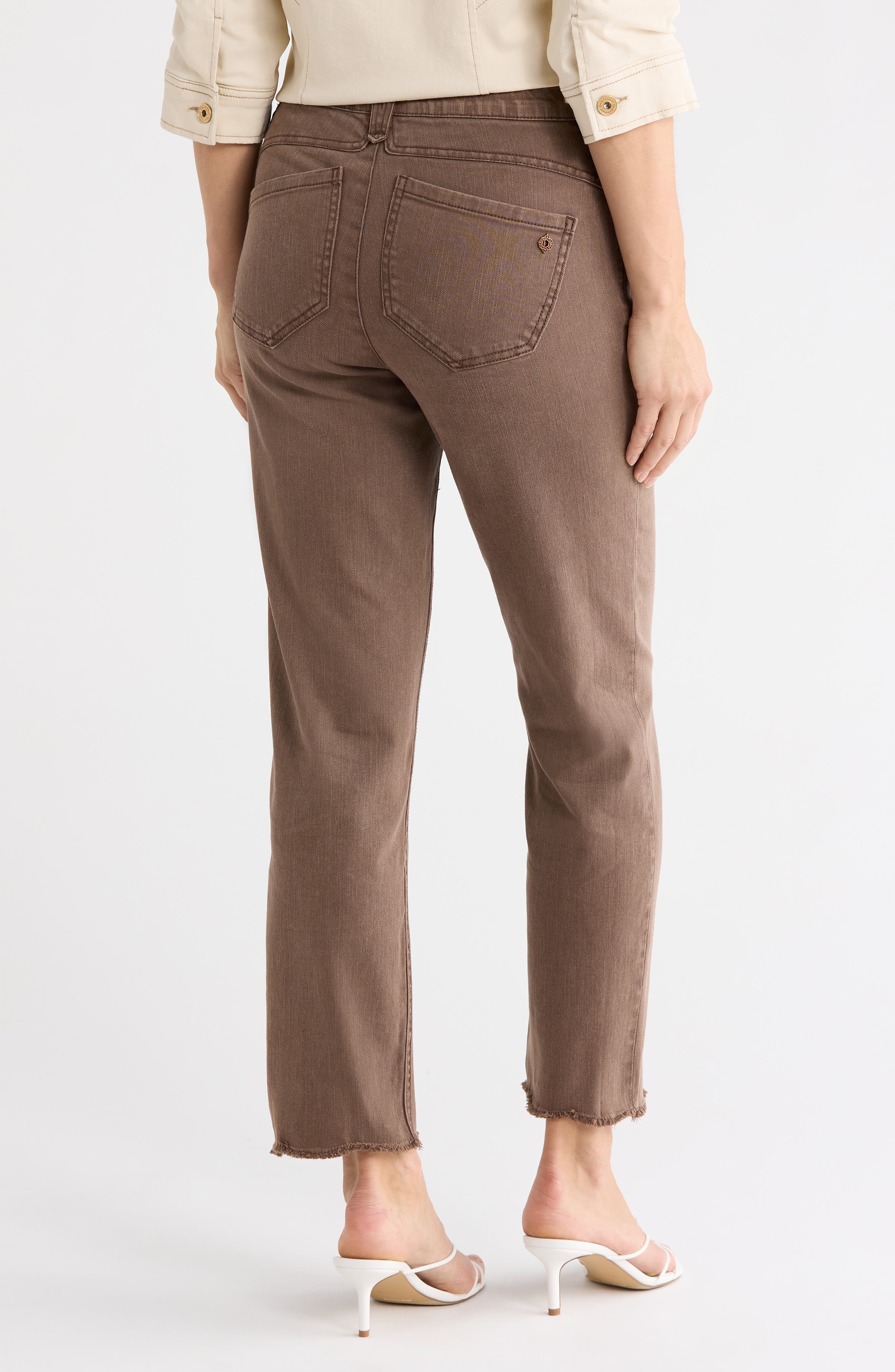 'Ab'solution High Waist Fray Hem Straight Leg Jeans - image 2