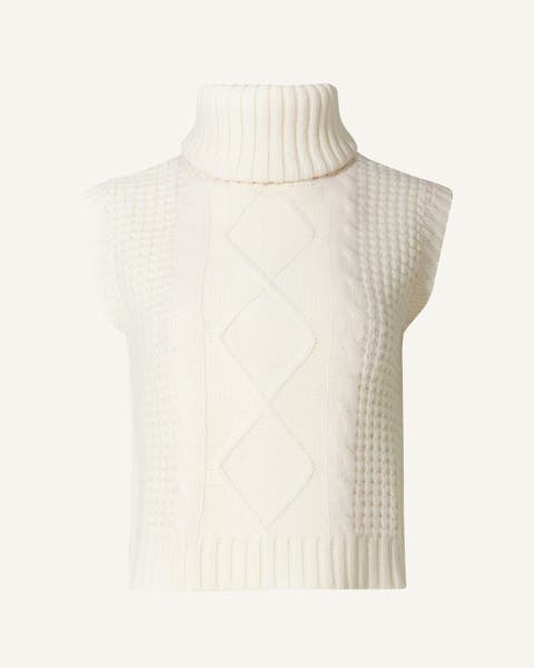 Crystal Merino Wool Sleeveless Tank Sweater