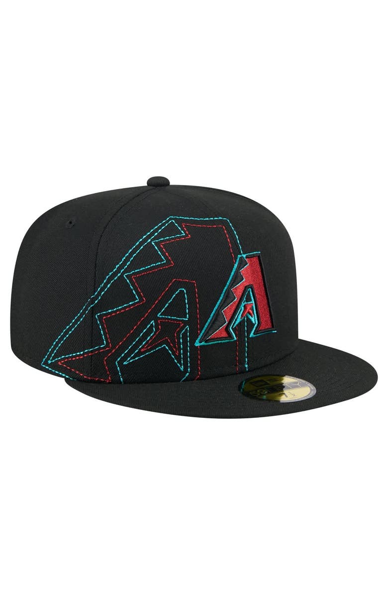 New Era Men's New Era Black Arizona Diamondbacks Yarn Stitch 59FIFTY Fitted Hat, Main, color, Black