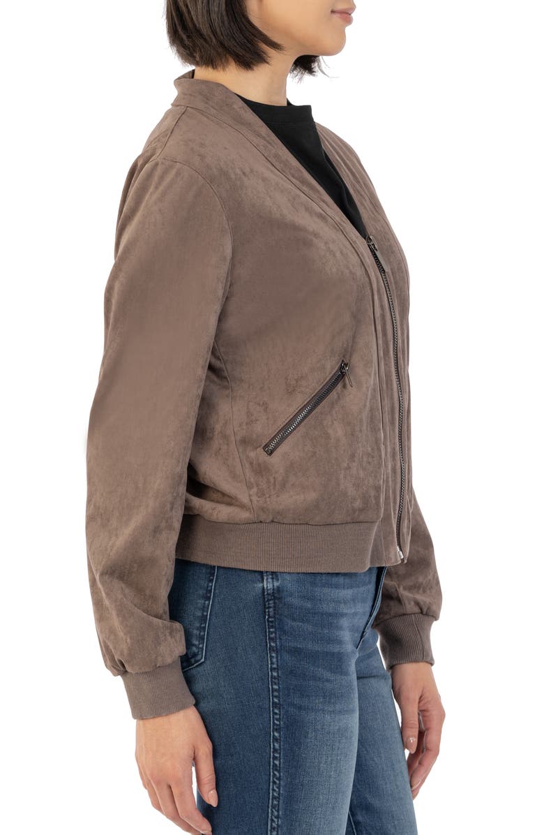 KUT from the Kloth Evie Faux Suede Bomber Jacket, Alternate, color,
