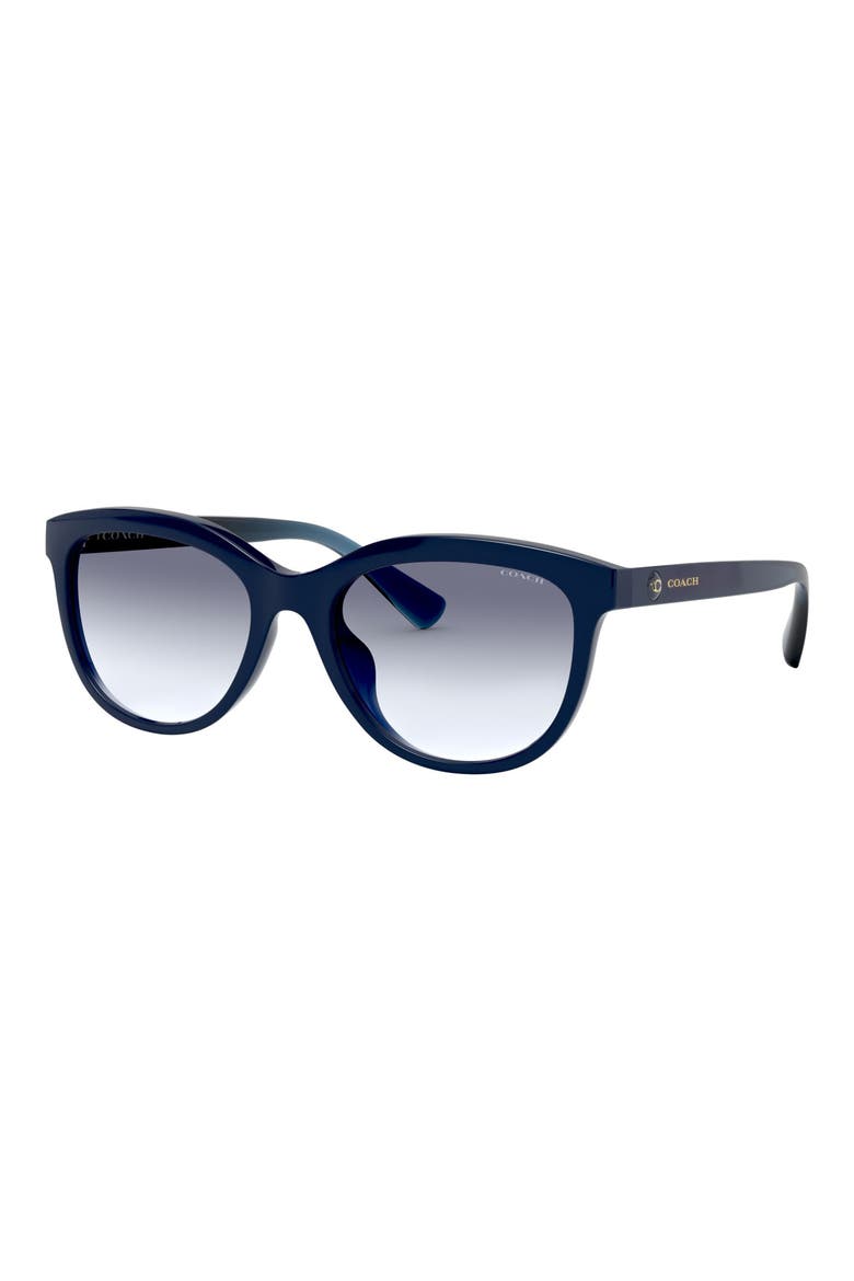 56mm Cat Eye Sunglasses, Alternate, color, DARK BLUE