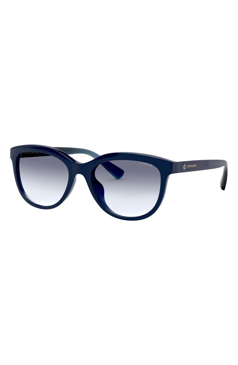 COACH 56mm Cat Eye Sunglasses, Alternate, color, Dark Blue