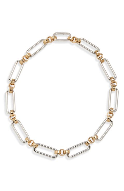 Stanza Two-Tone Chain Necklace
