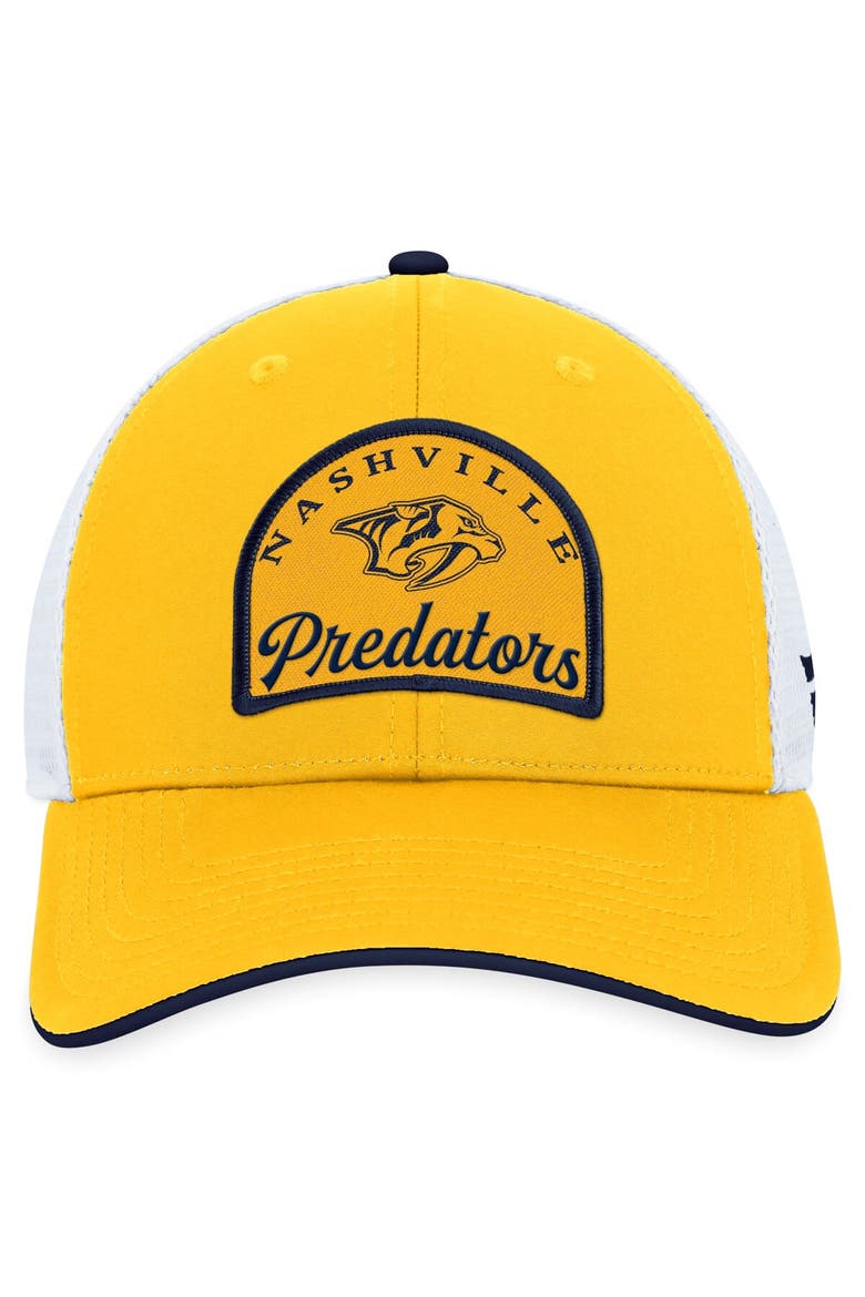 Men's Fanatics Branded Gold/White Nashville Predators Fundamental Adjustable Hat, Alternate, color, Gold