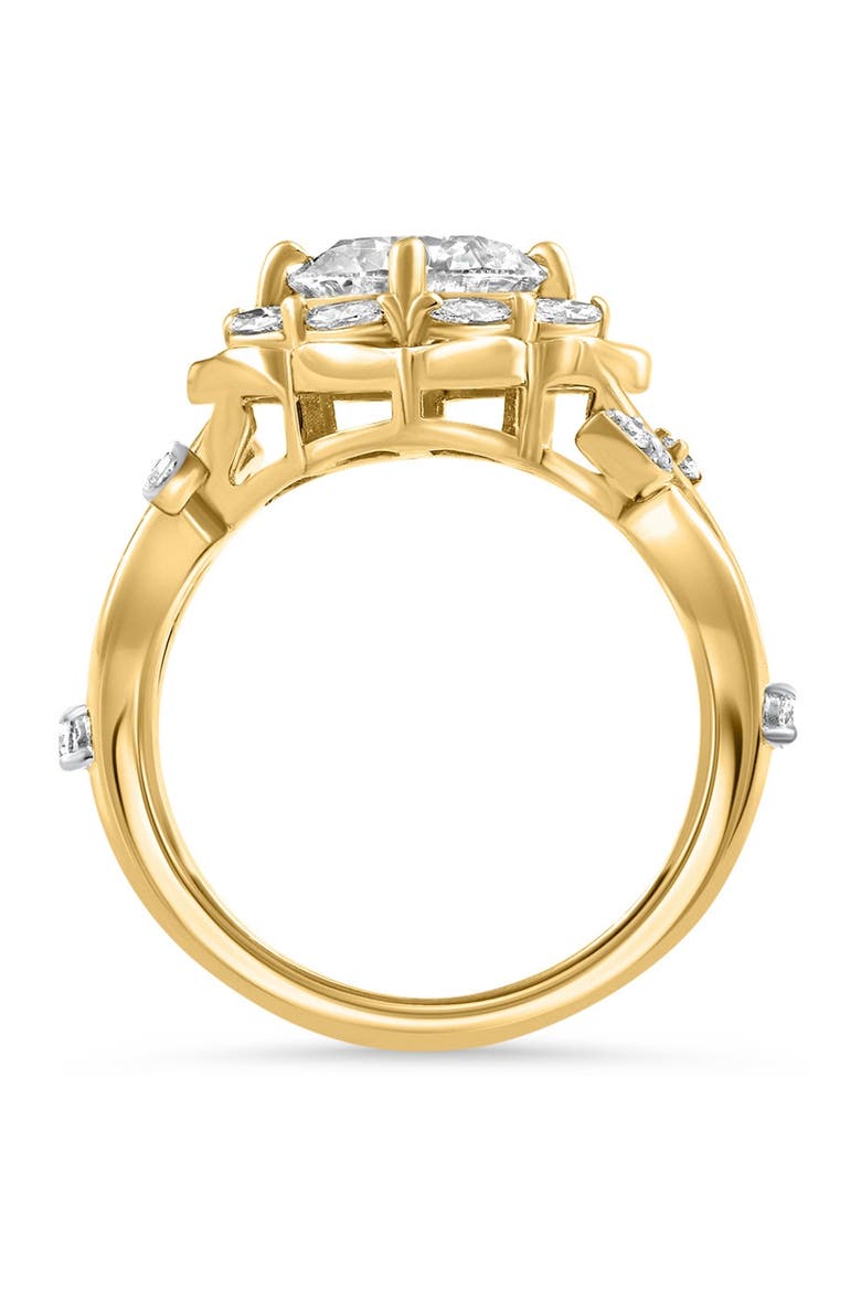 Certified 2.53Ct Diamond Engagement Vine Petal Ring 14k Gold Lab Grown, Alternate, color, 14k White Gold