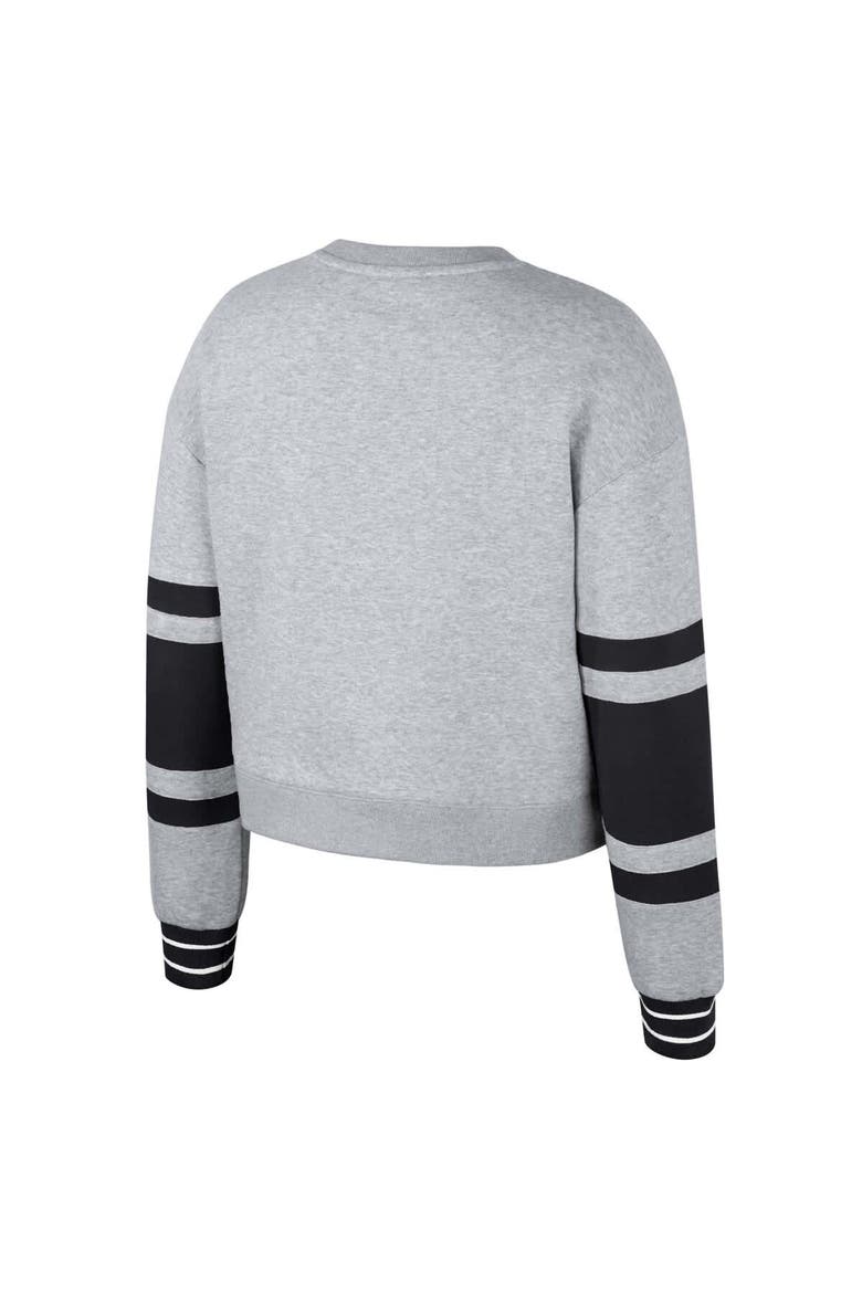 Women's Stadium Essentials Heather Gray LAFC Scrimmage Cropped Pullover Sweatshirt, Alternate, color, Heather Gray