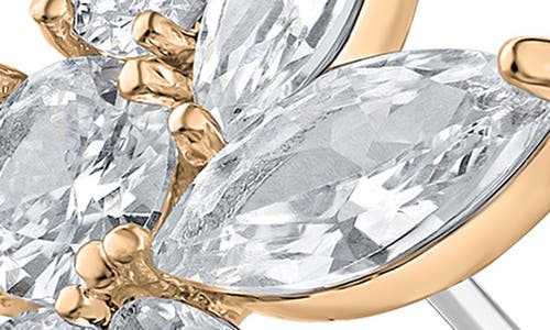 Cz By Kenneth Jay Lane Cubic Zirconia Cluster Stud Earrings In Gold