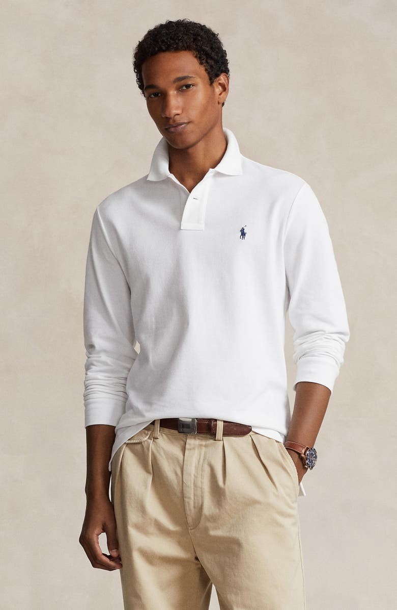 Polo Ralph Lauren Cotton Piqué Long Sleeve Polo, Alternate, color,