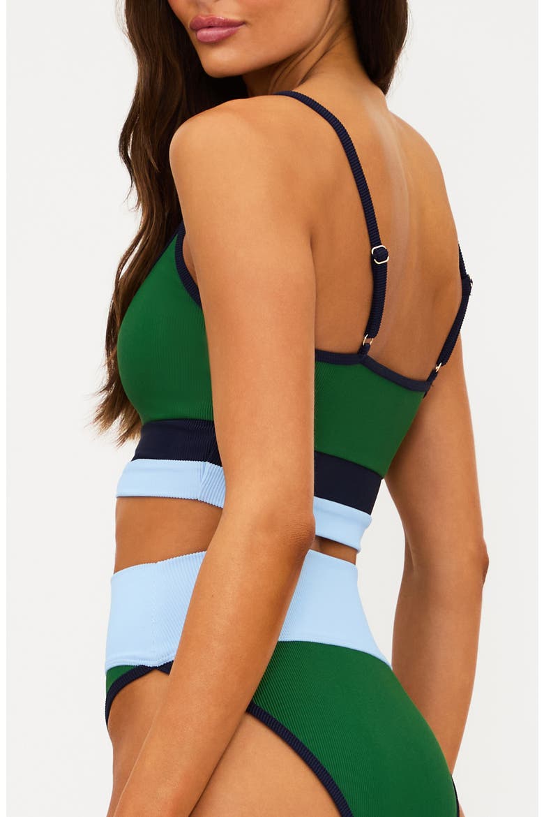 Eva Rib Bikini Top, Alternate, color, IVY COLORBLOCK