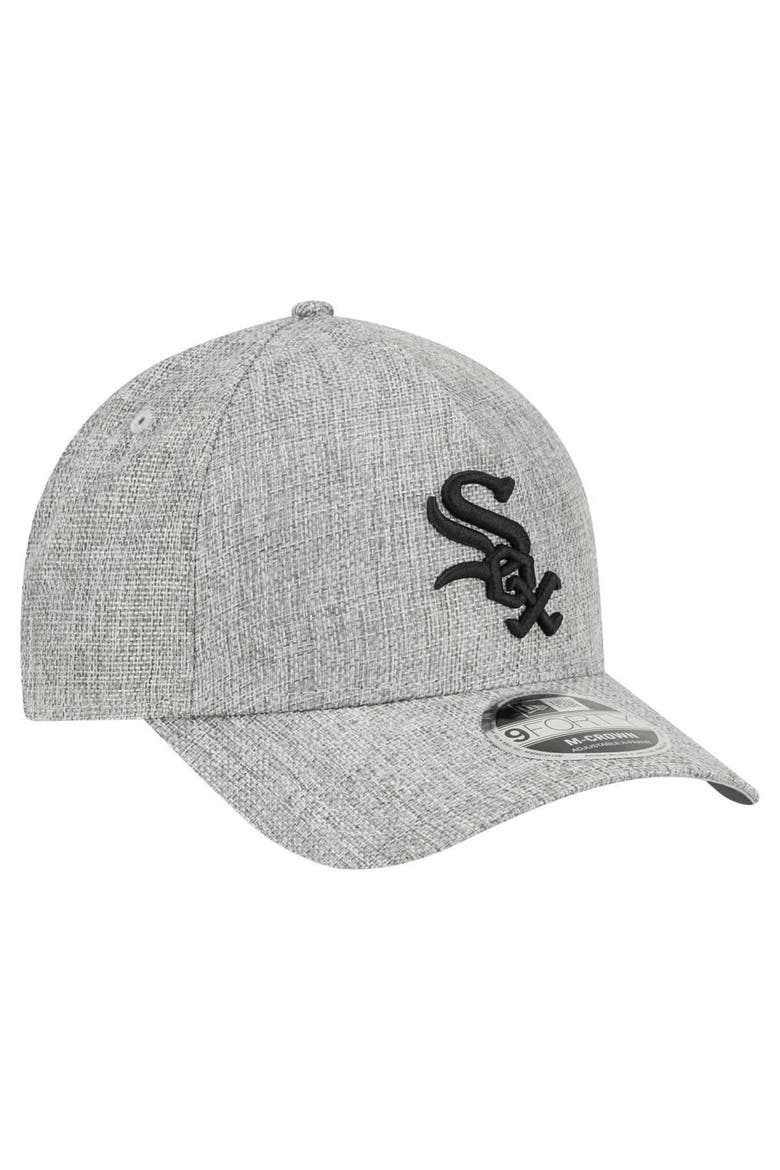 Men's New Era Gray Chicago White Sox Cotton Weave M-Crown A-Frame 9FORTY Adjustable Hat, Alternate, color, Gray