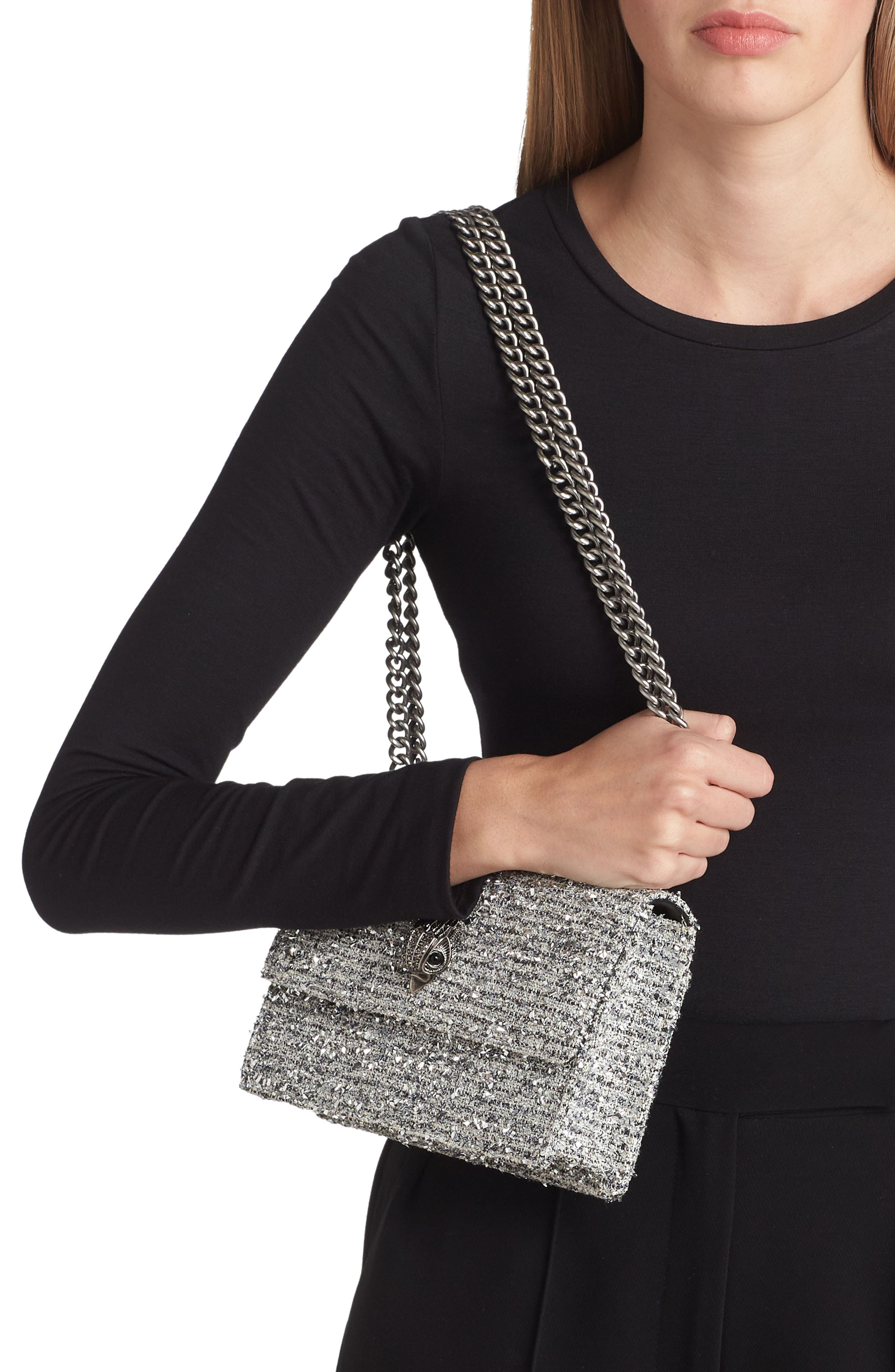 Kurt Geiger London Small Shoreditch Metallic Tweed Crossbody Bag, Alternate, color, 