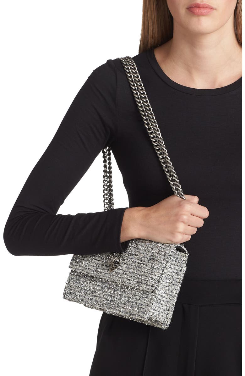 Kurt Geiger London Small Shoreditch Metallic Tweed Crossbody Bag, Alternate, color,