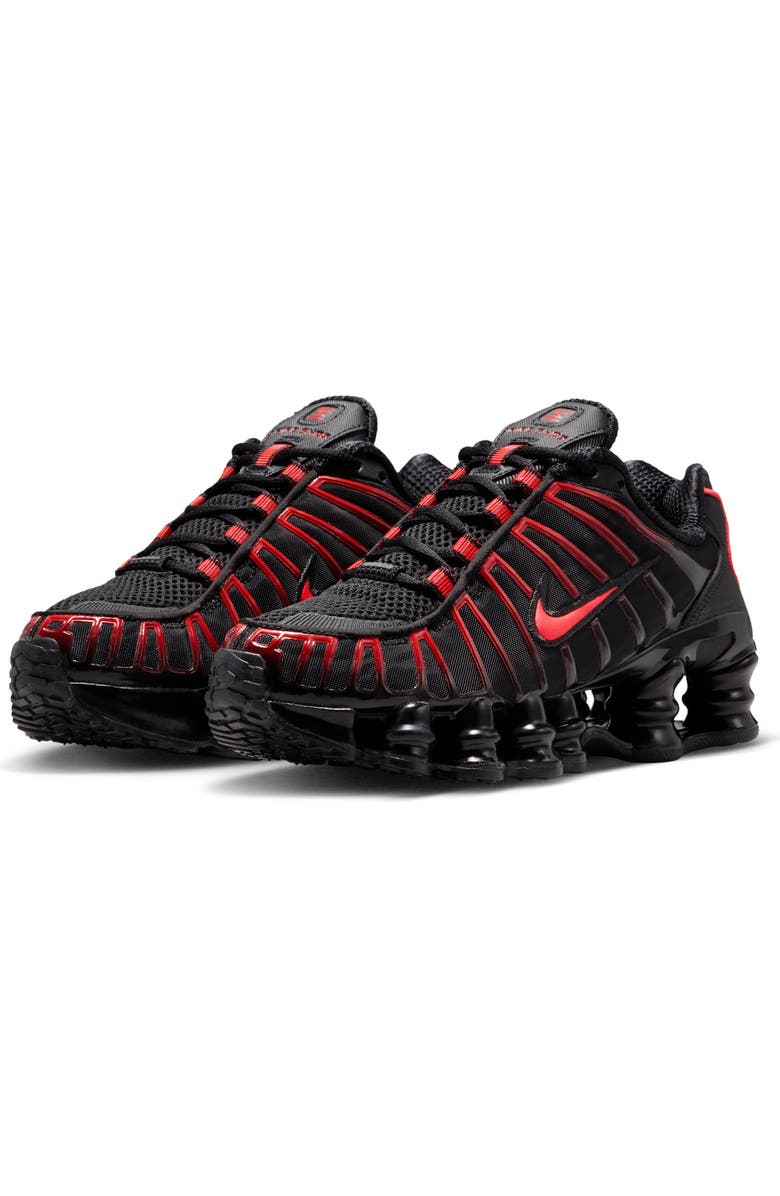 Nike Kids' Shox TL Sneaker, Main, color, Black/ Black/ Light Crimson
