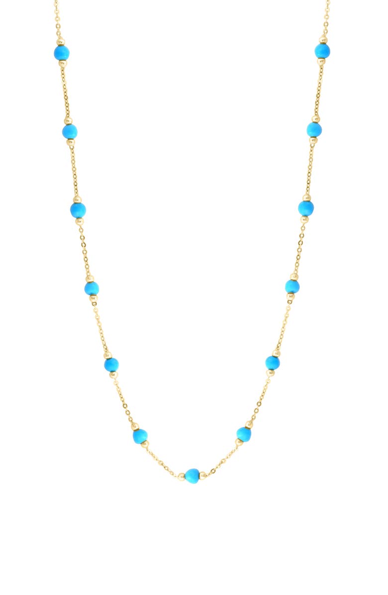 EFFY Turquoise Station Necklace, Main, color, Blue