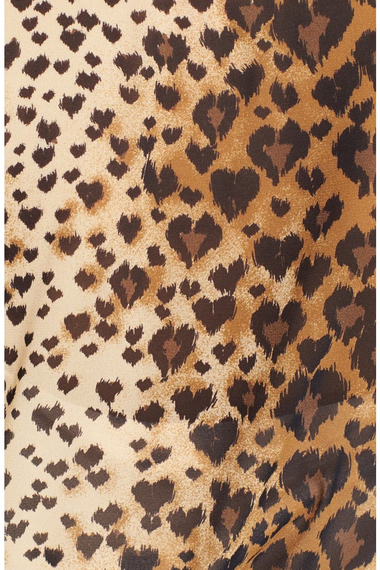 Leopard Print Stretch Silk Blouse, Alternate, color, TOFFEE BLACK